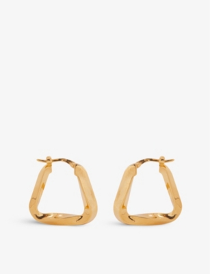 Twist 18ct yellow gold-plated sterling-silver hoop earrings(9290032)