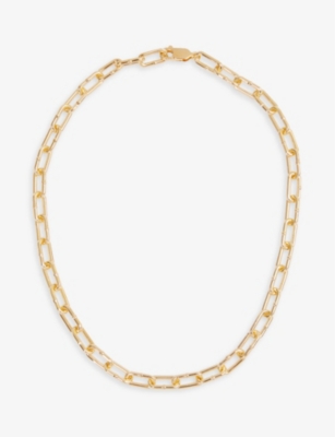 Chains 18ct yellow gold-plated sterling-silver necklace(9290036)