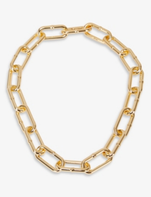 Chunky 18ct yellow gold-plated sterling-silver chain necklace(9291948)