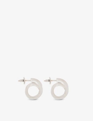 Spiral sterling-silver hoop earrings(9290461)