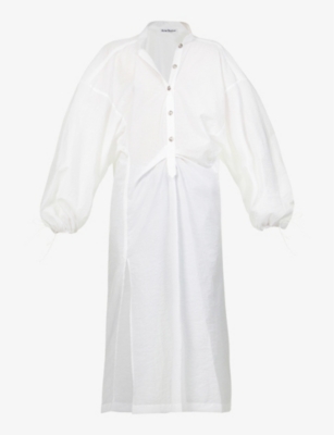 Dolina side-split cotton-blend midi dress(9374871)
