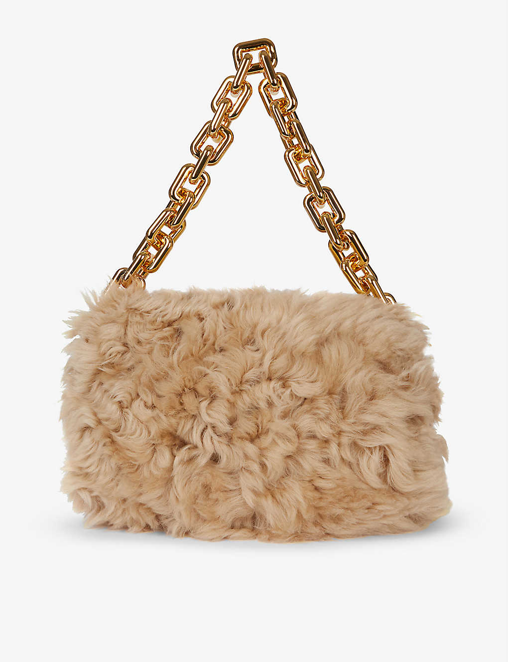 The Chain Pouch shearling clutch bag(9348418)