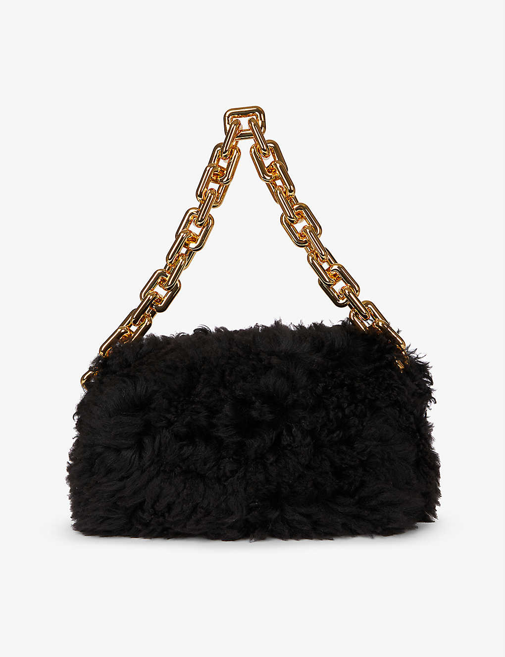 The Chain Pouch shearling clutch bag(9348391)