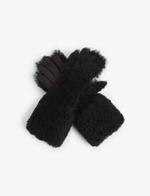 Soft-touch shearling gloves(9304448)