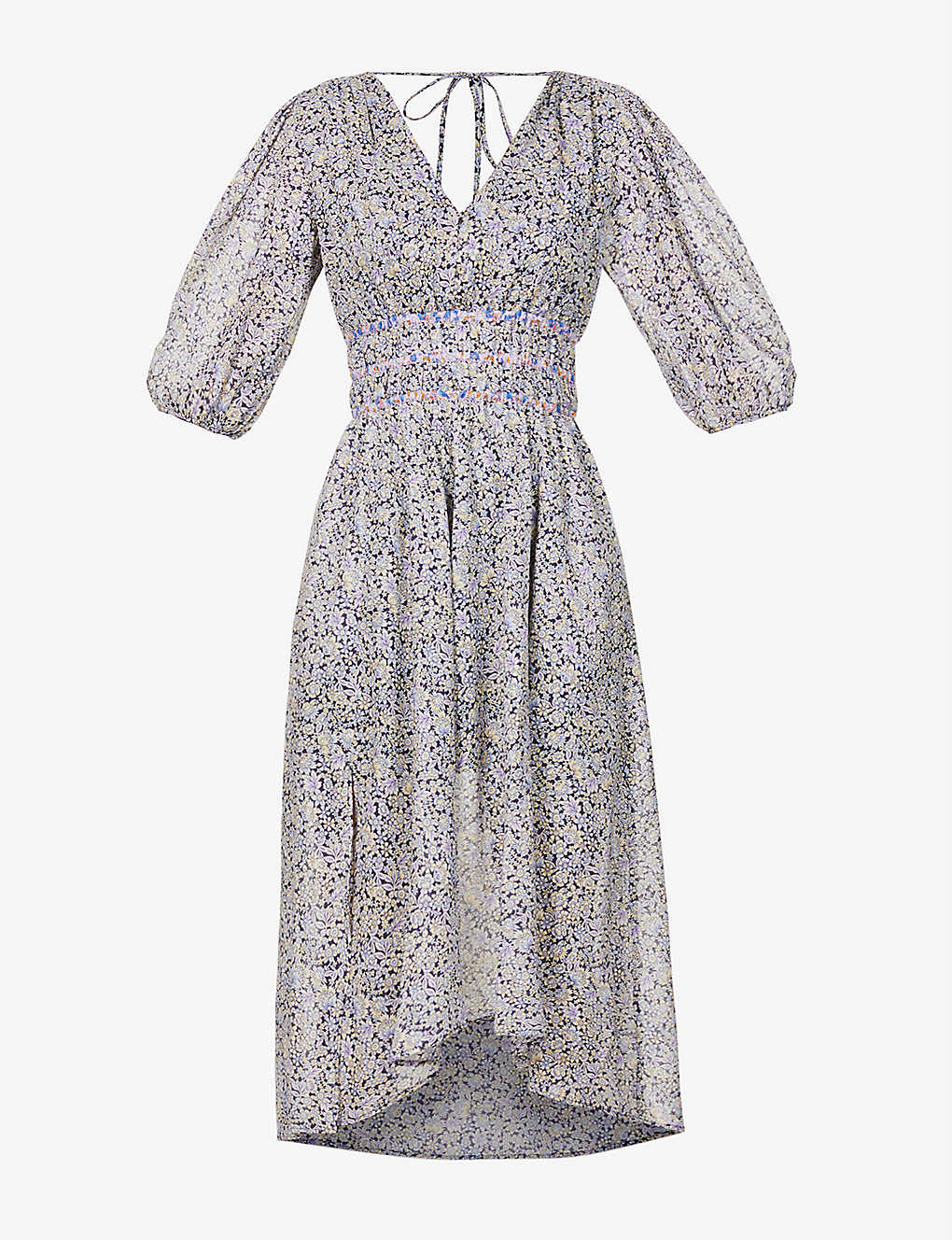 Rilota flora-print cotton maxi dress(9343042)