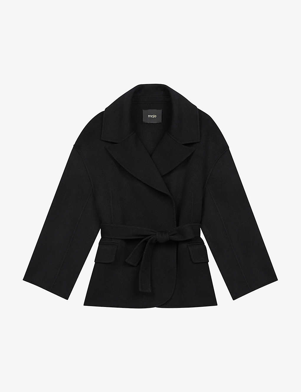 Glasson self-tie wool-blend coat(9336352)