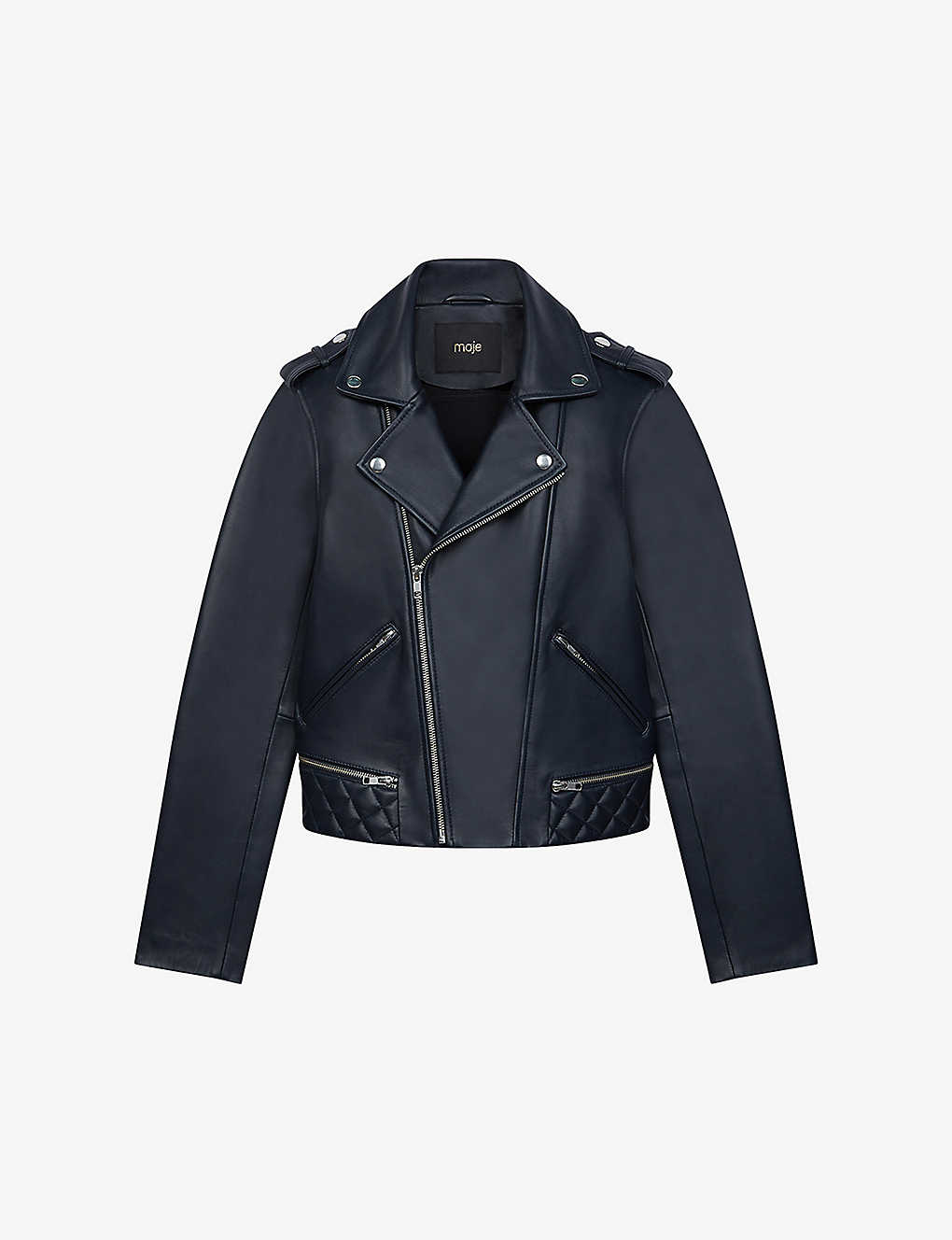 Basalto long-sleeve leather jacket(9336371)