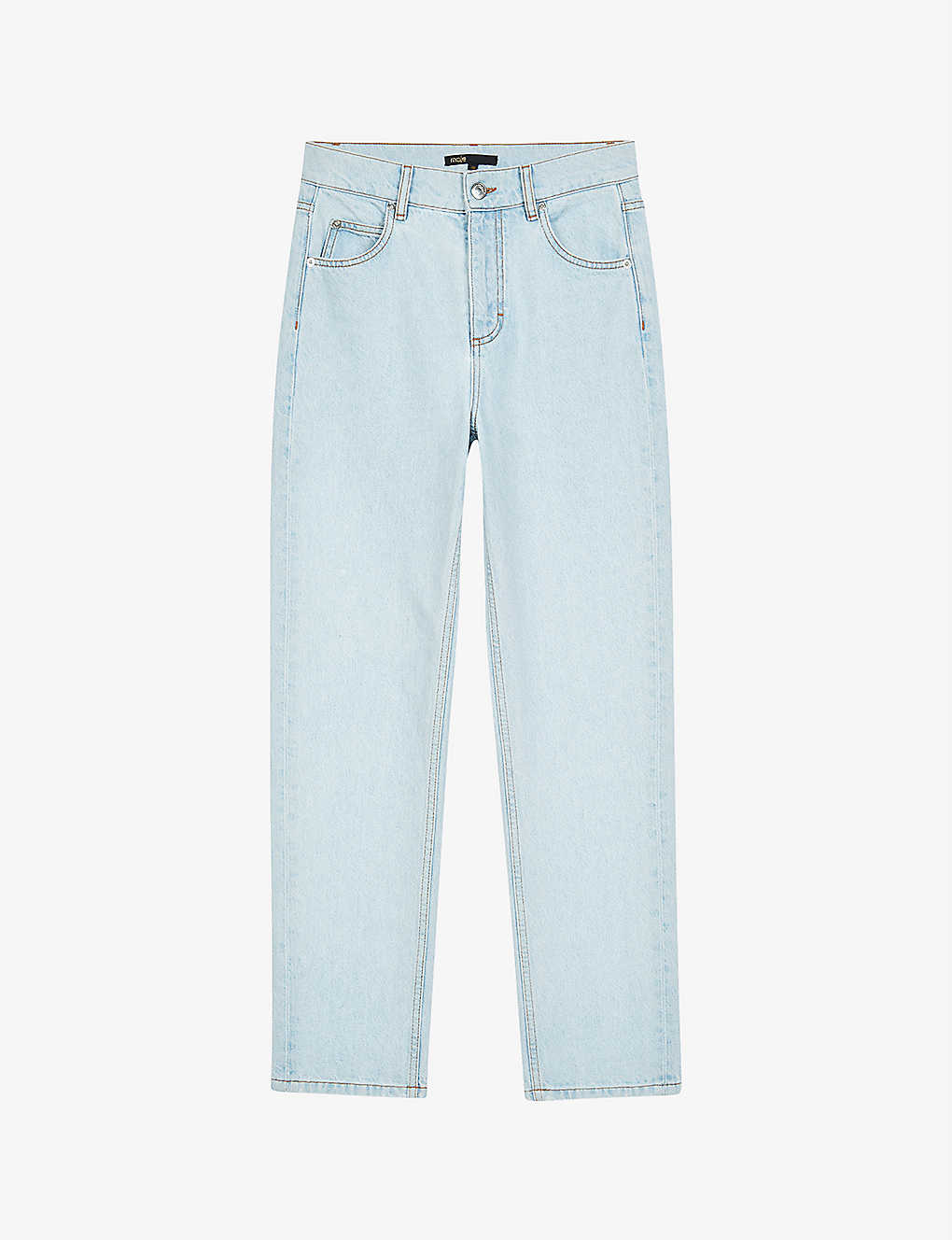 Straight high-waist organic cotton mom jeans(9337721)