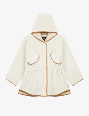 Gangzhio oversized faux-fur hooded coat(9434593)