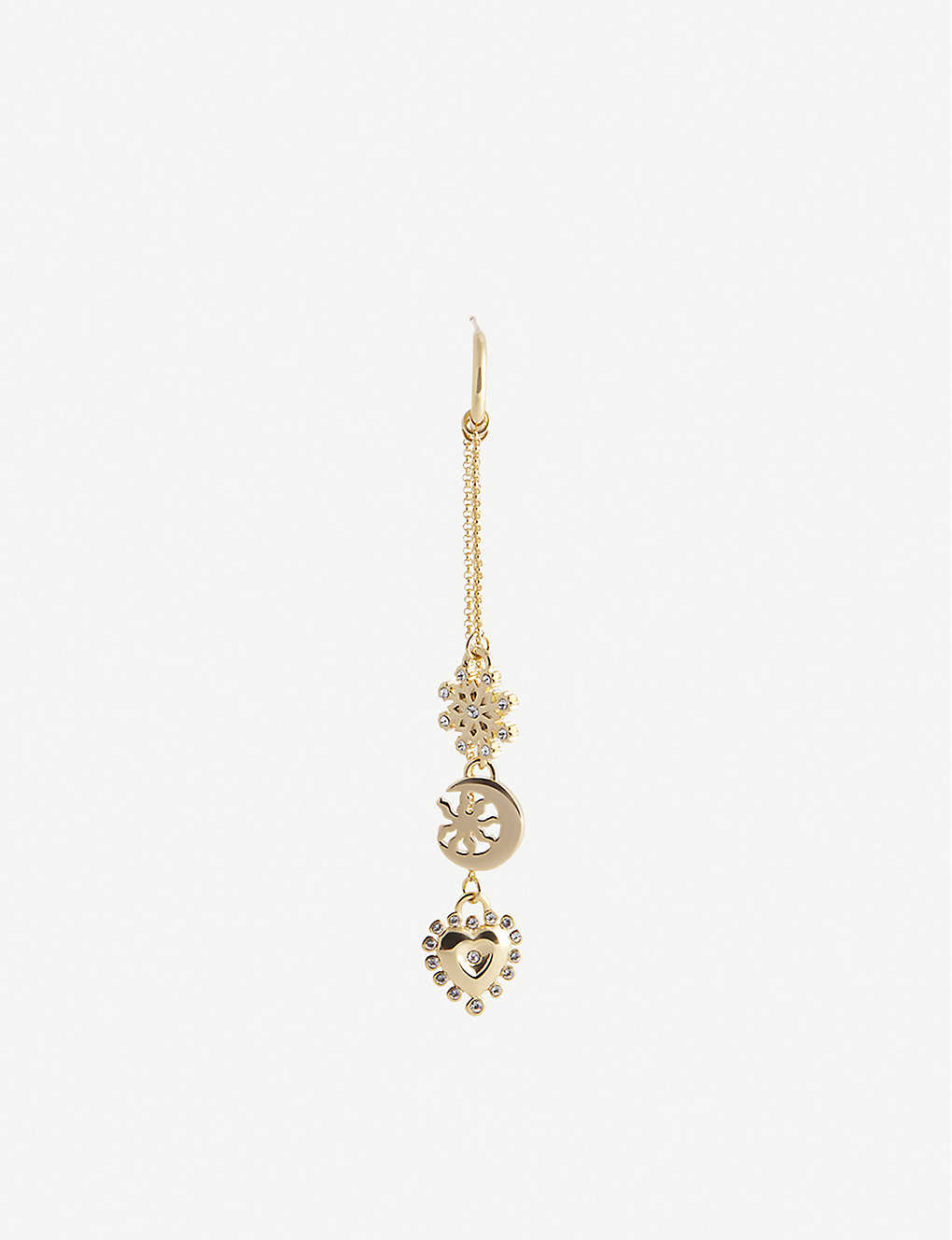Glass-crystal charm earrings(9332779)