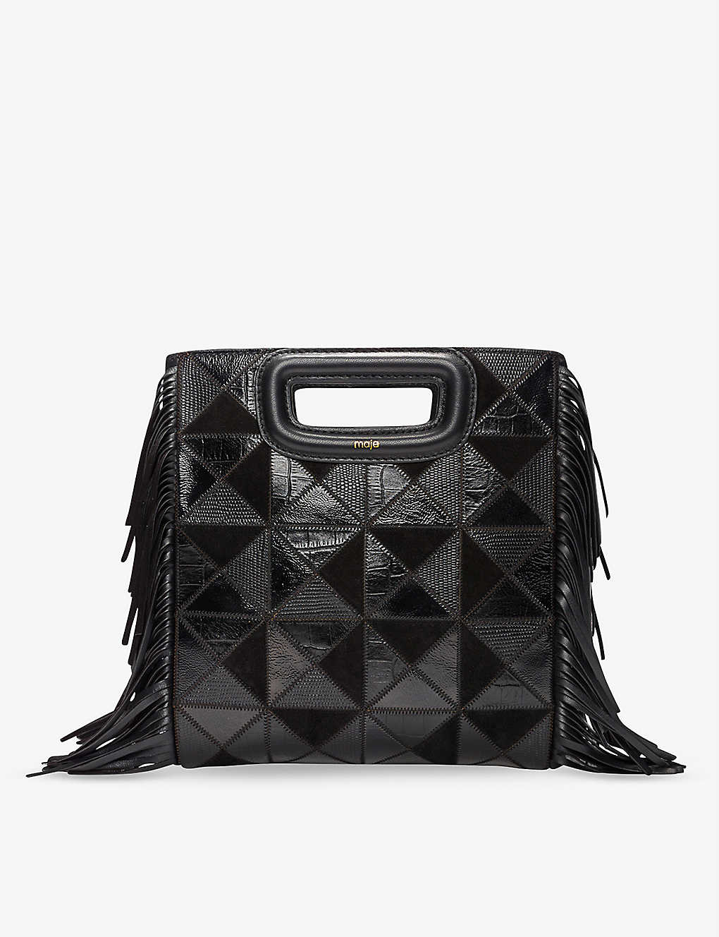 M patchwork leather and suede shoulder bag(9403500)
