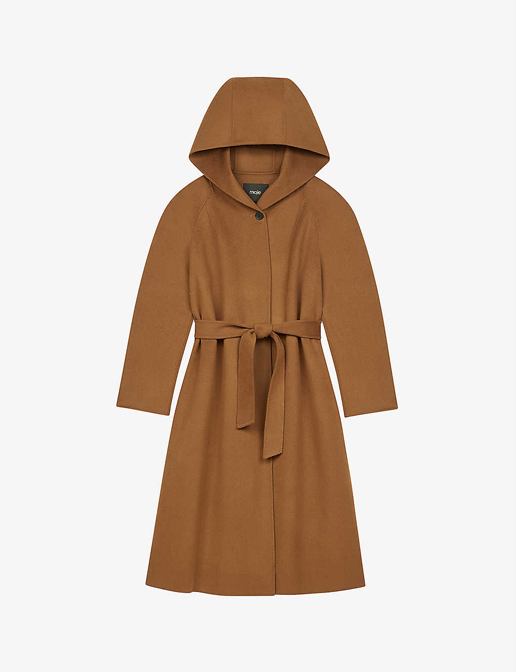 Gisela belted wool-blend hooded coat(9408217)