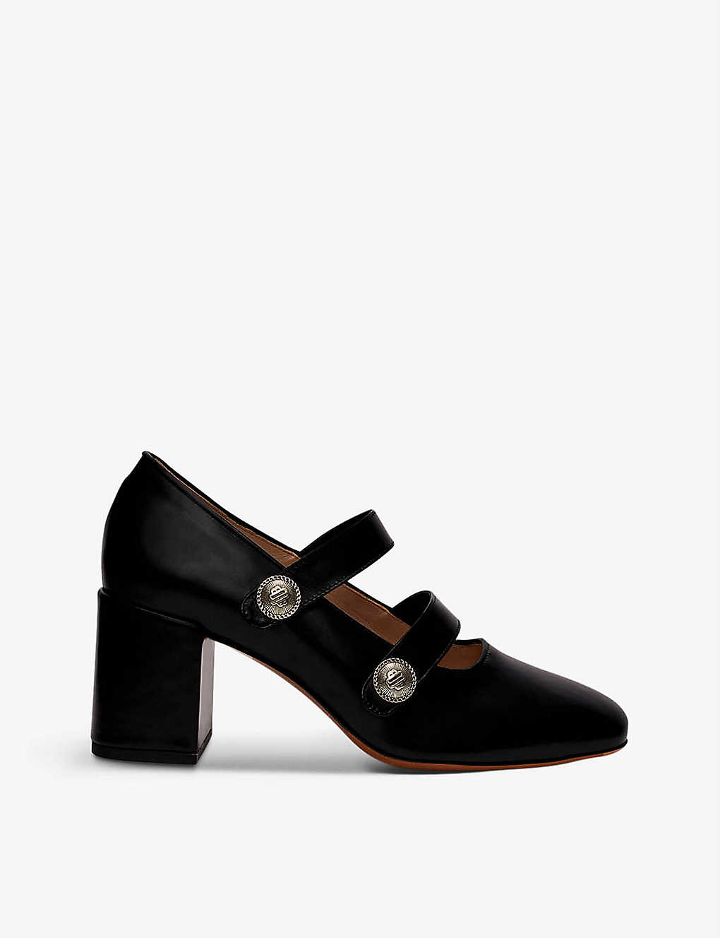Flirte square-toe leather Mary Jane heels(9436449)