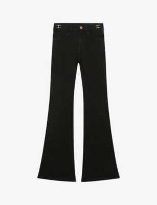 Pramo horsebit-embellished flared stetch-denim jeans(9404721)