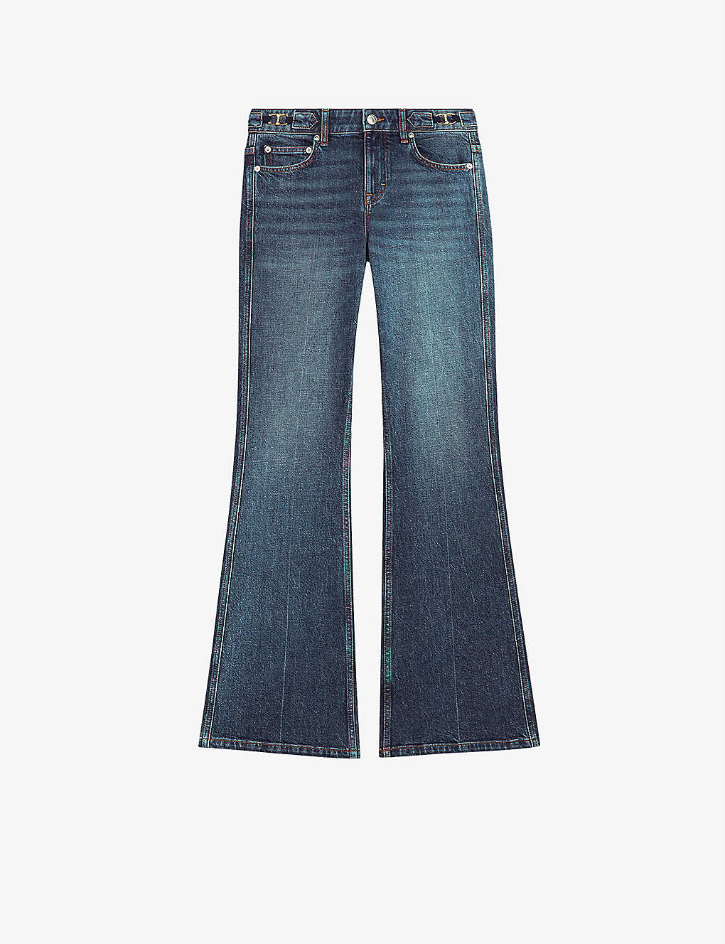 Pramia high-rise flared regular-fit stretch-denim jeans(9389718)