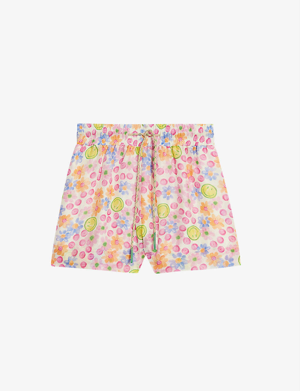 Smiley® floral-print linen-blend shorts(9262071)