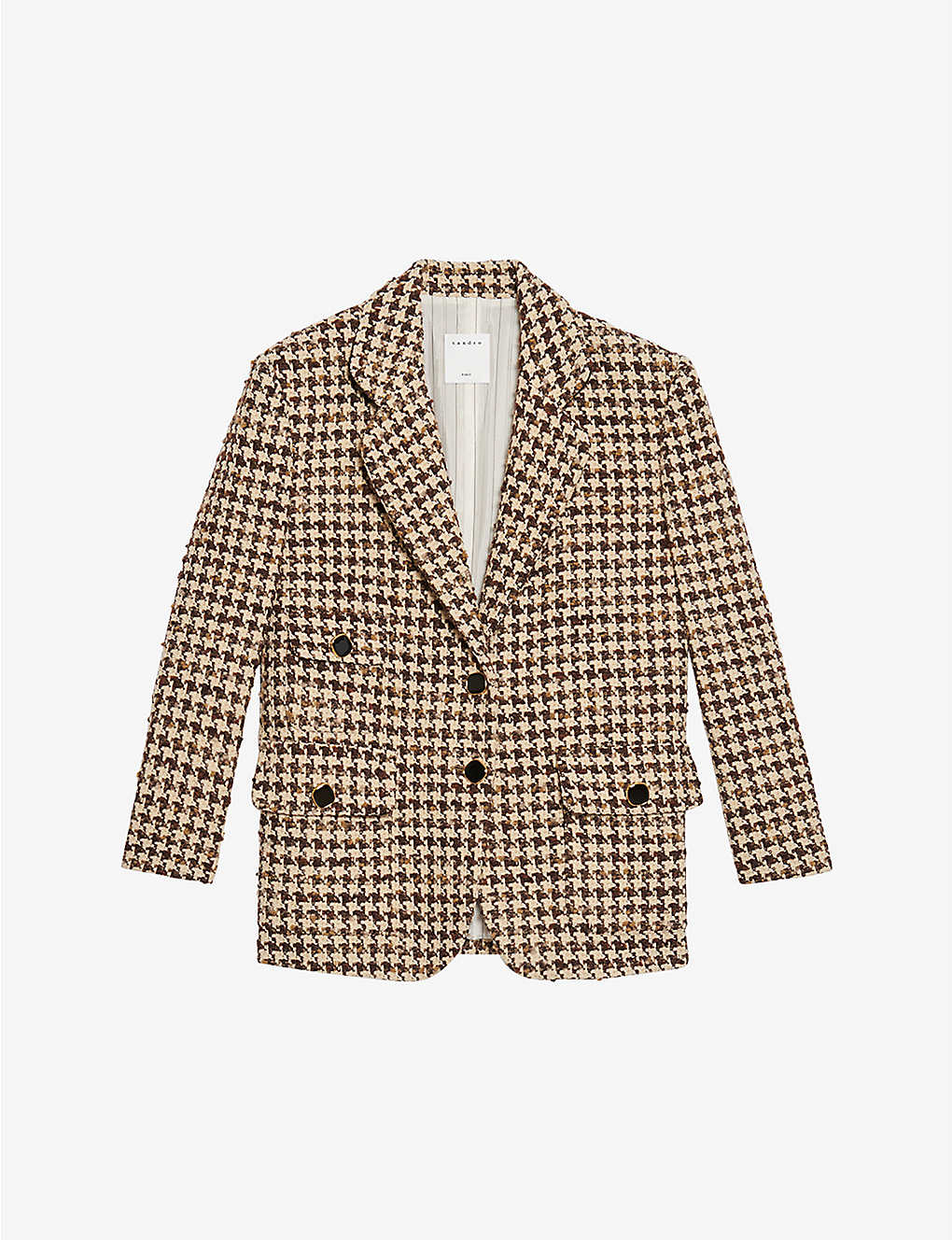 Esther houndstooth-print single-breasted wool blazer(9290581)
