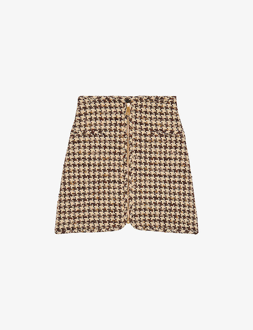 Houndstooth woven mini skirt(9291830)