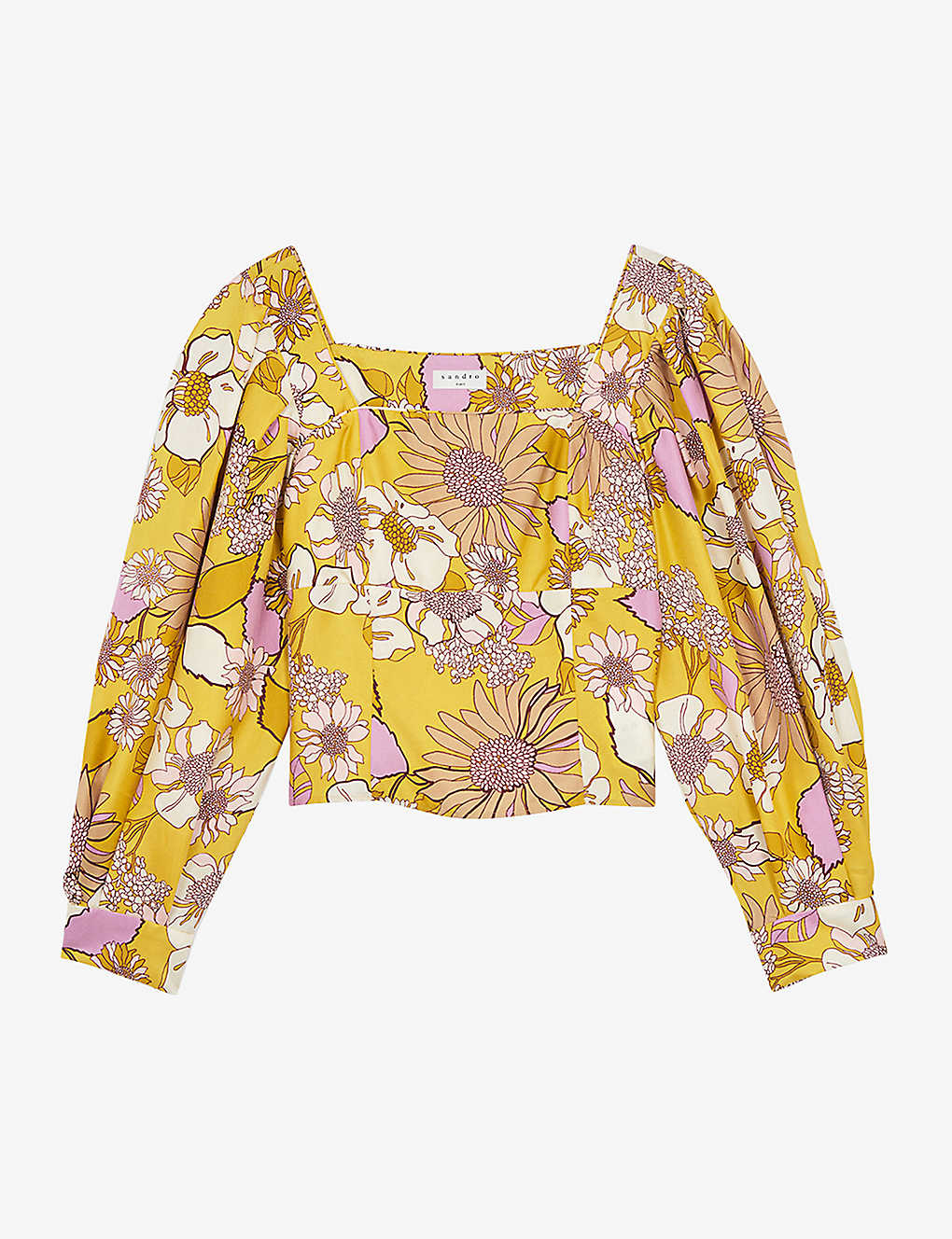 Floral-print silk top(9275859)