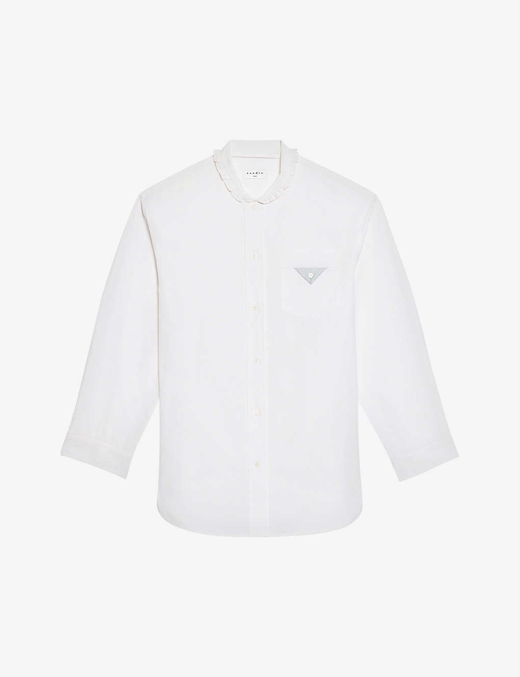 Gordon ruffle-collar cotton shirt(9389998)
