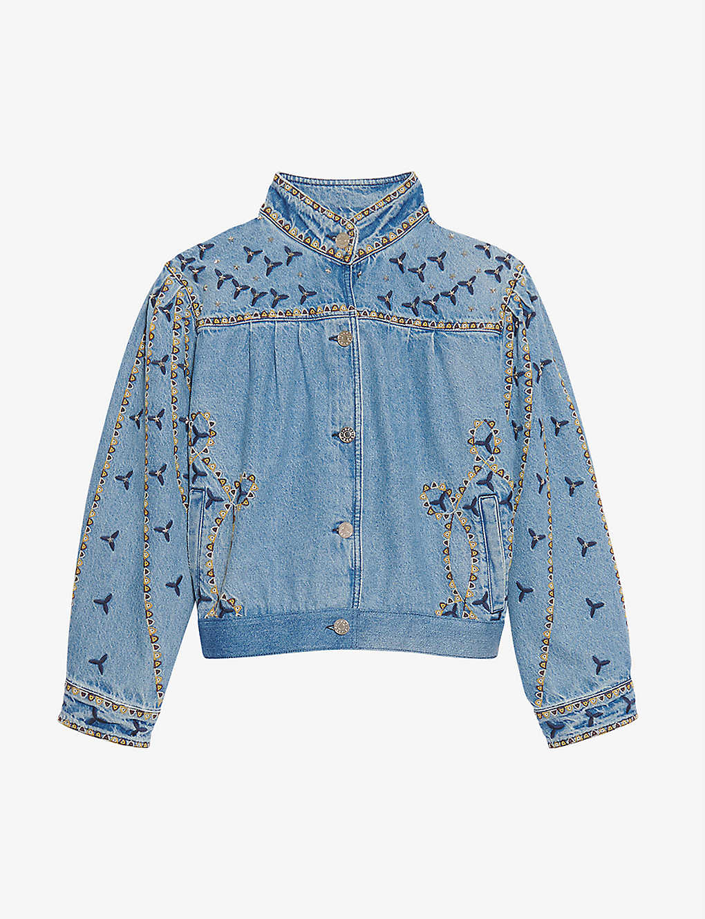 Jackie embroidered denim jacket(9421719)
