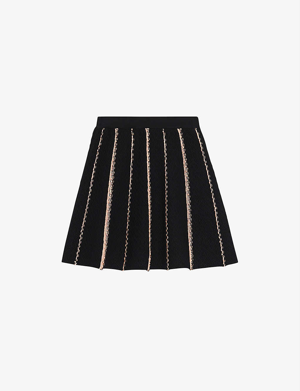 Intrigue striped high-rise woven mini skirt(9433230)