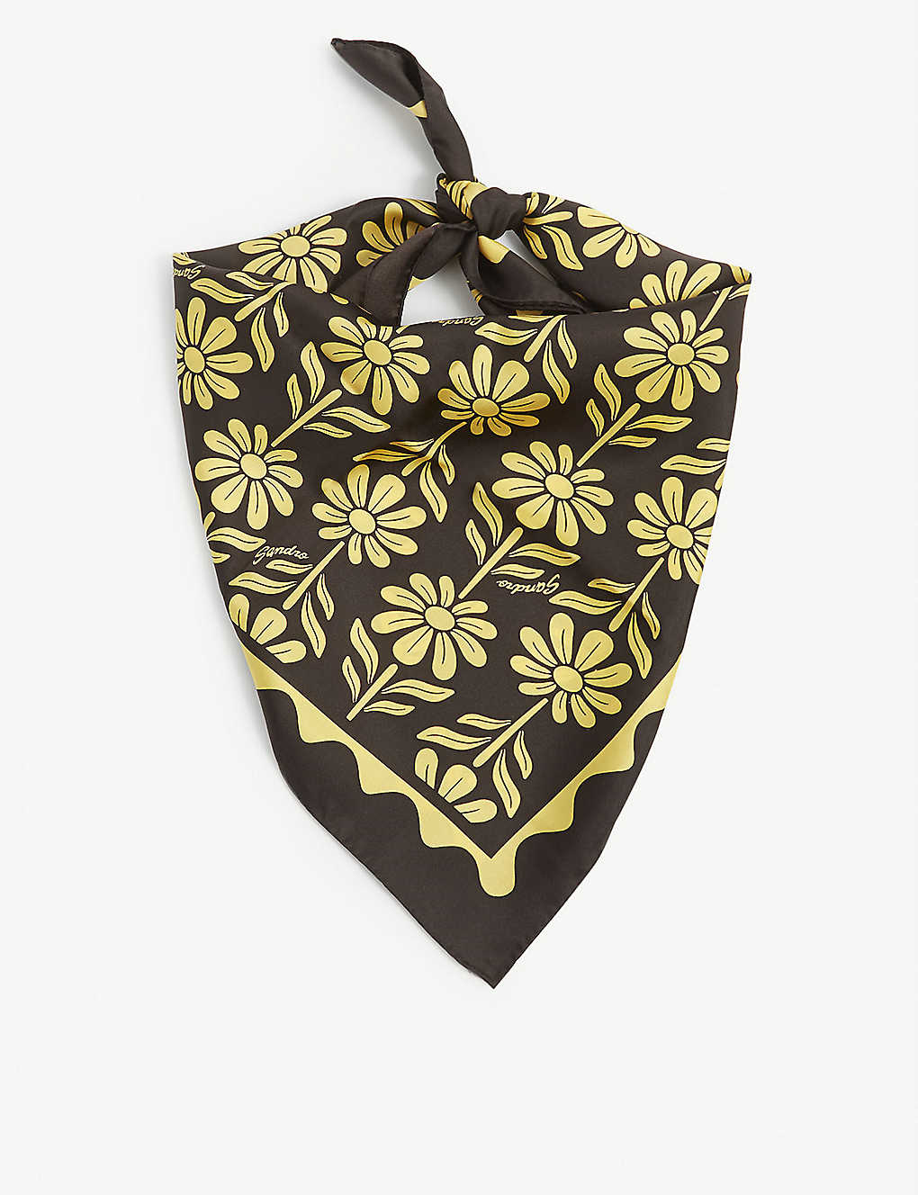 Floral-print silk scarf(9354653)