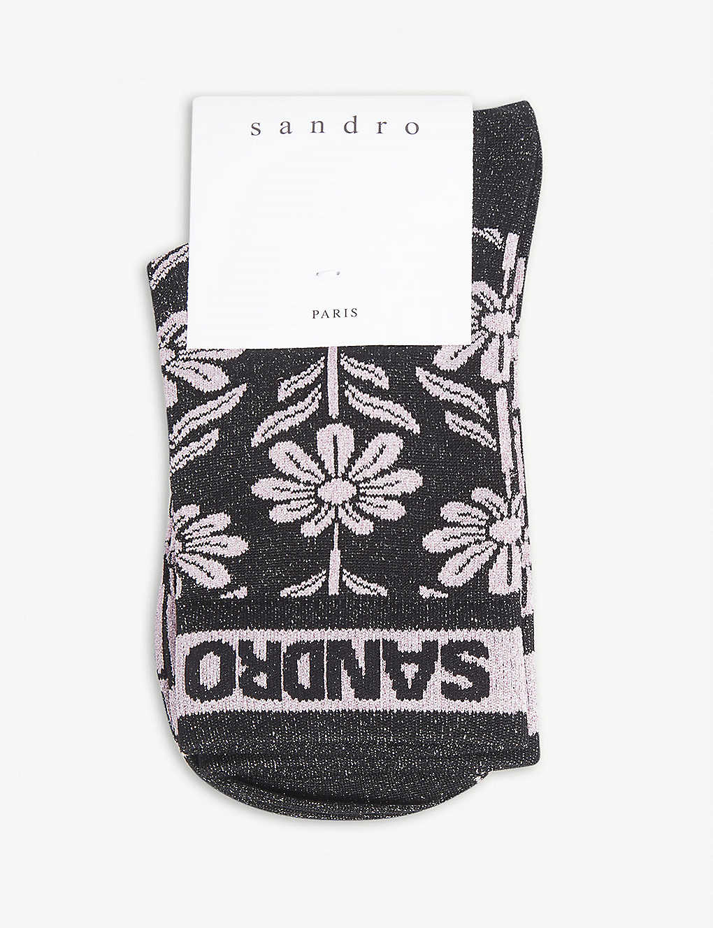 Jacquard floral-print cotton-blend socks(9348043)