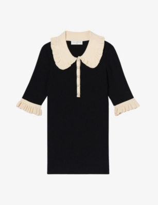 Solange Peper Pan-collar ribbed knitted top(9461686)