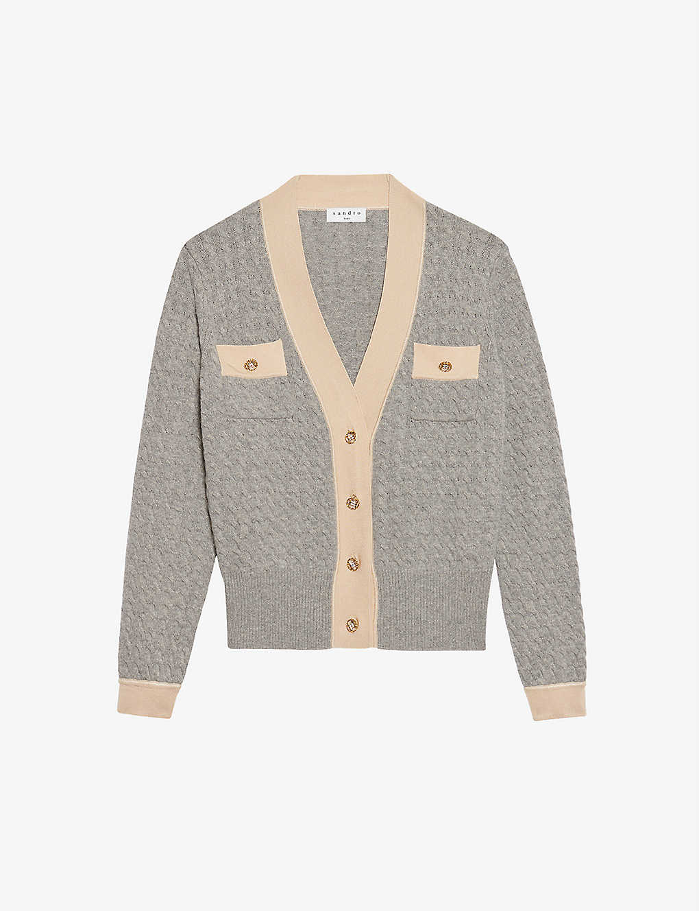 Jane cable-knit wool and cashmere-blend cardigan(9461704)