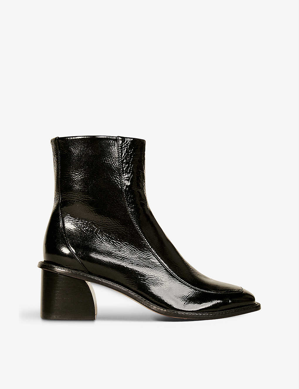 Heeled patent leather ankle boots(9433184)