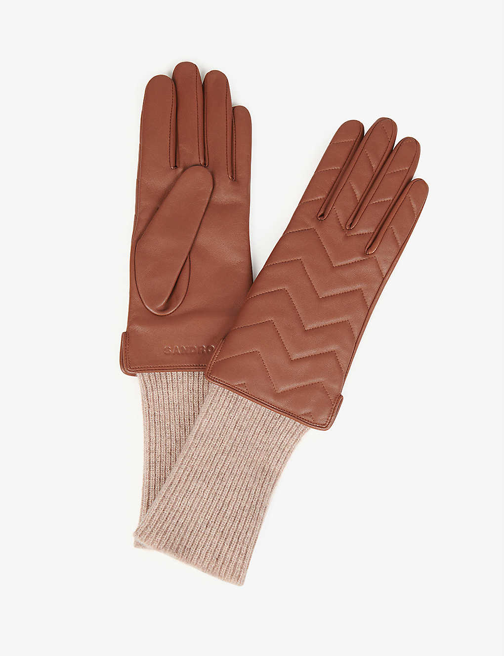 Shana quilted leather and cashmere gloves(9461711)