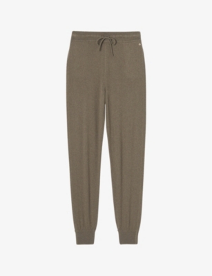 Mauro brand-print tapered cashmere jogging bottoms(9461698)