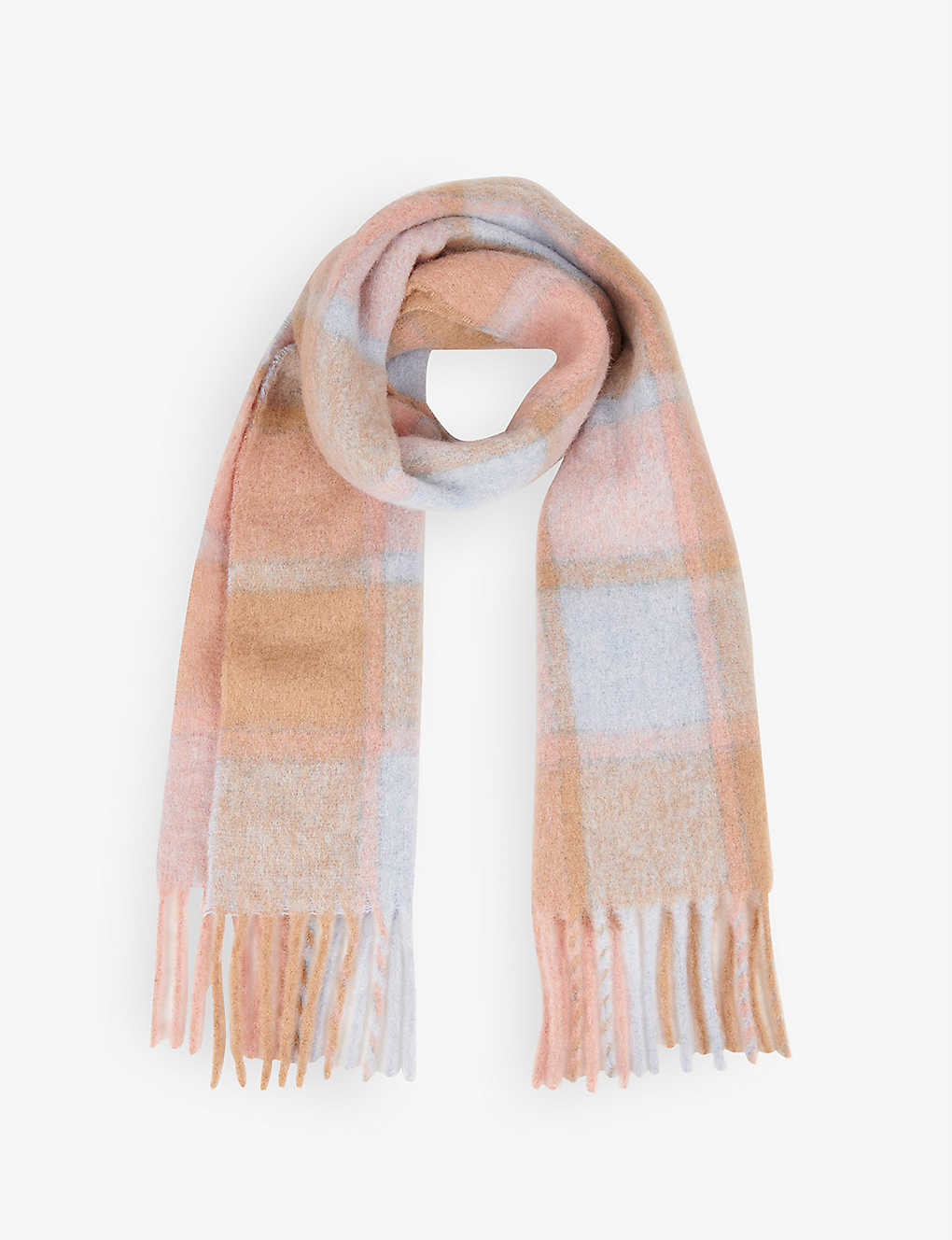 Sunset checked wool-blend scarf(9461721)