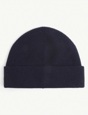 SANDRO: Ribbed cashmere beanie hat