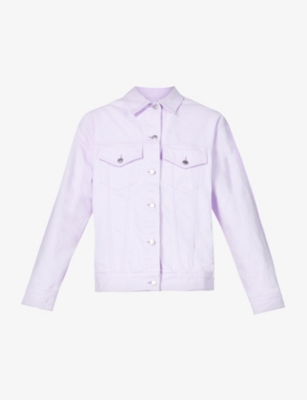 Upcycled Tiki colour-blocked upcycled-denim jacket(9245822)