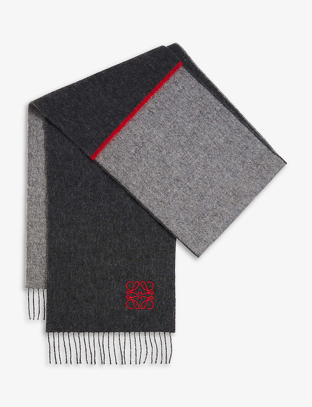 Colour-blocked wool and cashmere scarf(9297867)