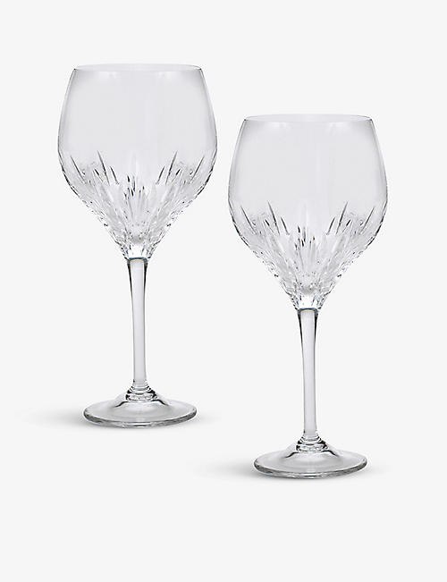 WEDGWOOD: Duchesse crystal-glass goblets set of two