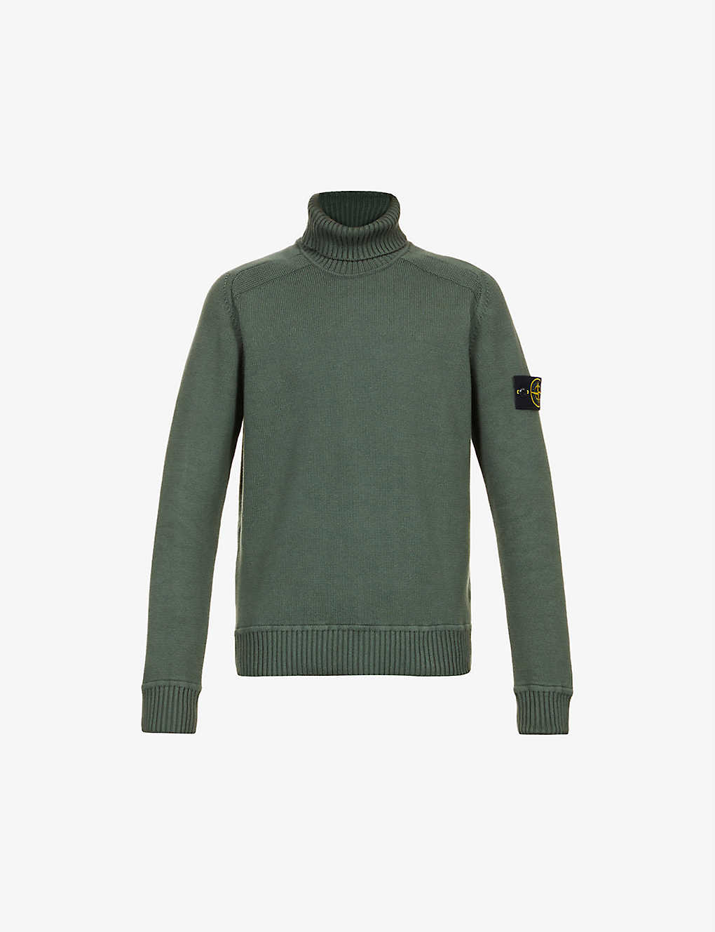 Brand-patch crewneck cotton-blend knitted jumper(9423073)