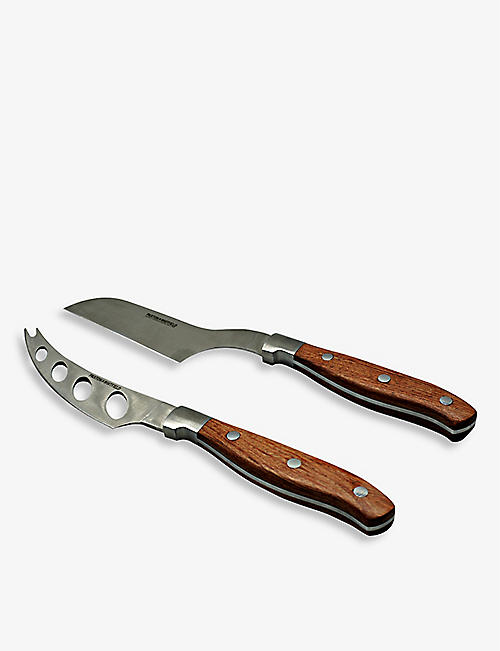PAXTON & WHITFIELD: Logo-engraved stainless-steel cheese knives set of two