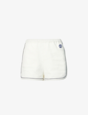 Logo-embroidered high-rise jersey shorts(9290371)