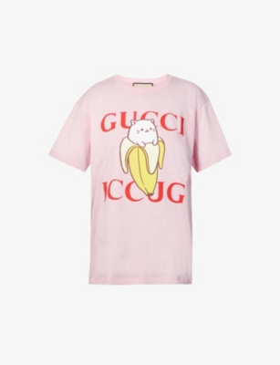 Bananya-print cotton-jersey T-shirt(9289981)