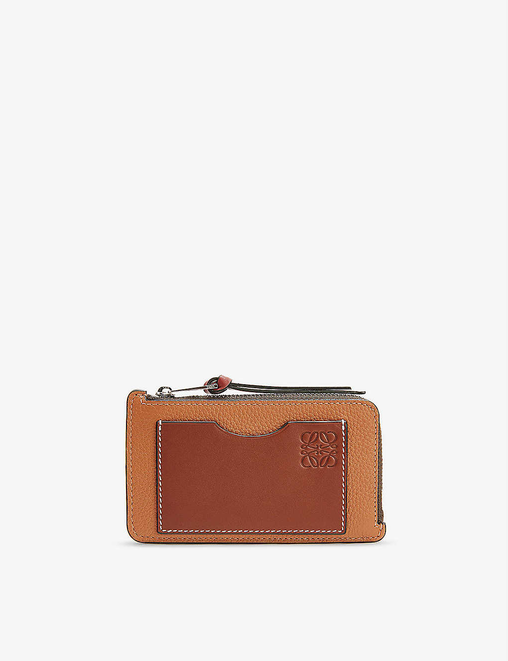 Logo-debossed zipped leather coin purse(9234333)