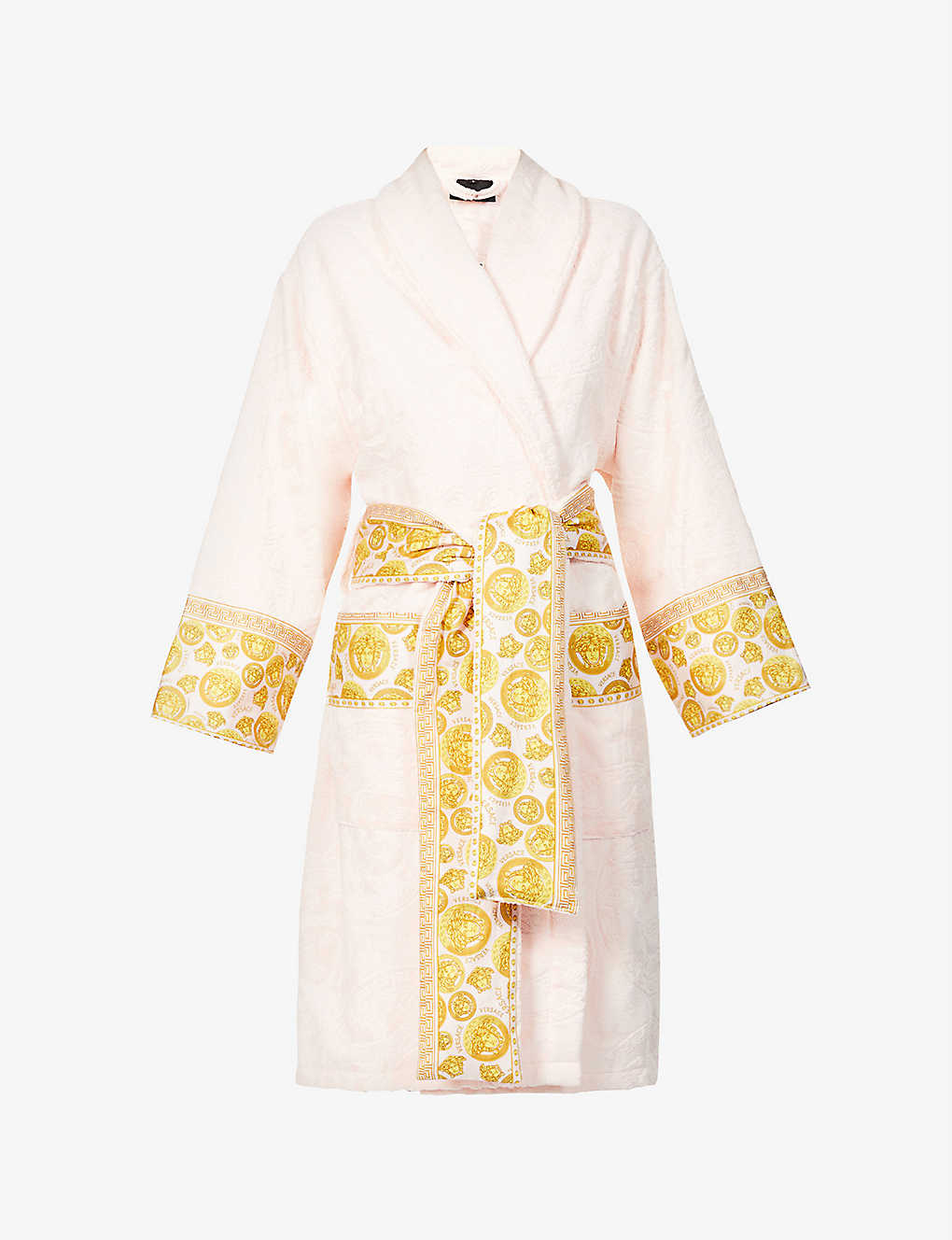 Brand-print cotton towelling dressing gown(9388837)