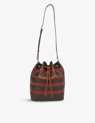 Le Monogramme coated-canvas and leather bucket bag(9433494)