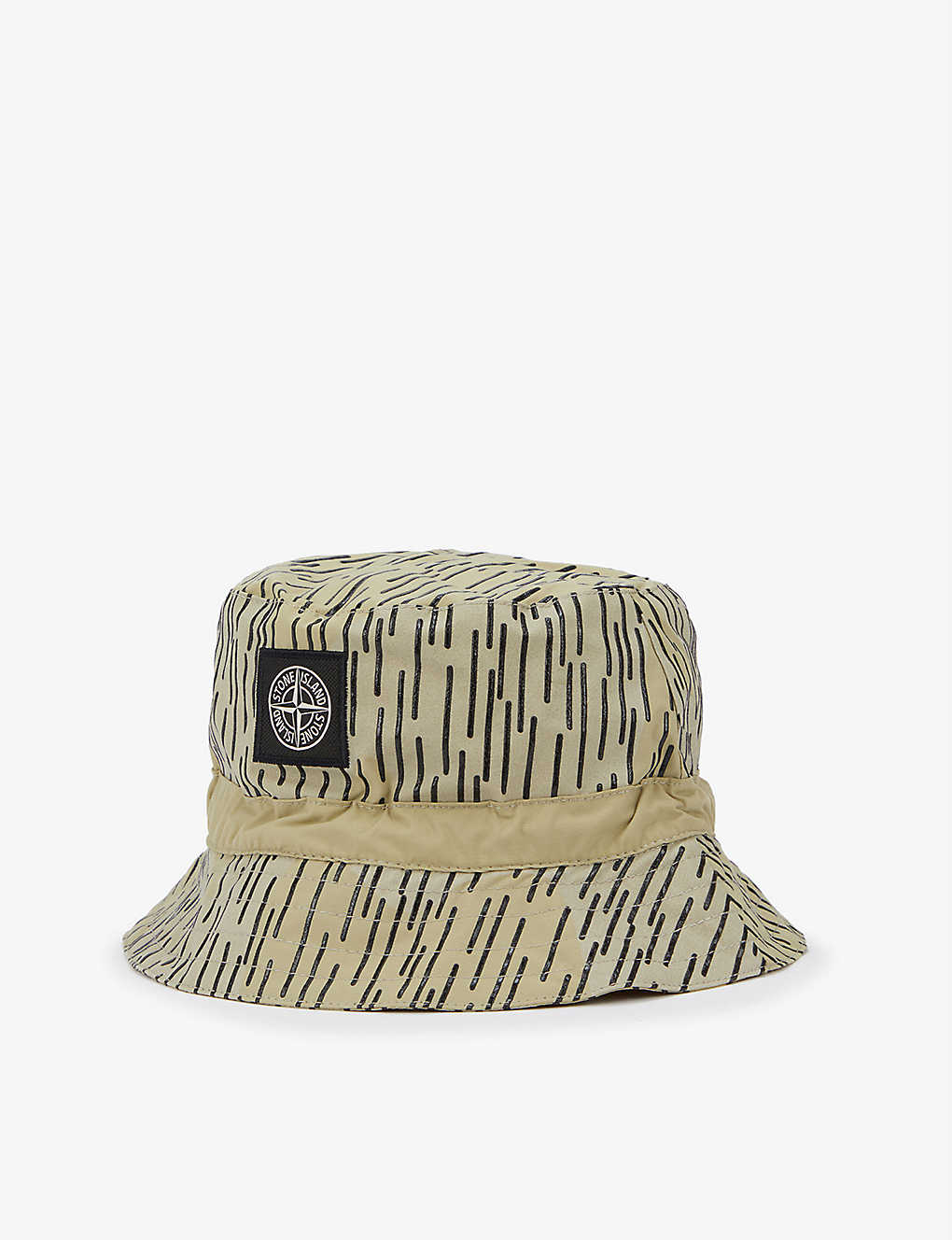 Camo-print brand-patch shell bucket hat(9400192)