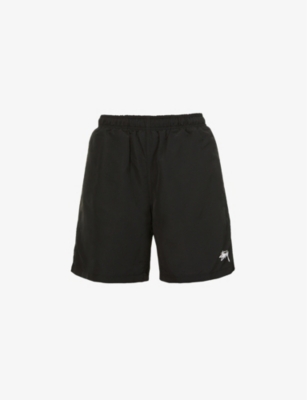 Logo-embroidered mid-rise shell shorts(9275698)