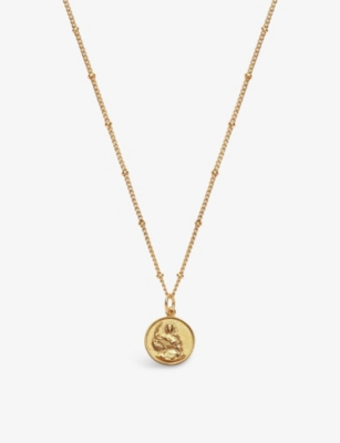 LA MAISON COUTURE: With Love Darling #1 Abundantia 14ct yellow gold-plated vermeil sterling-silver necklace