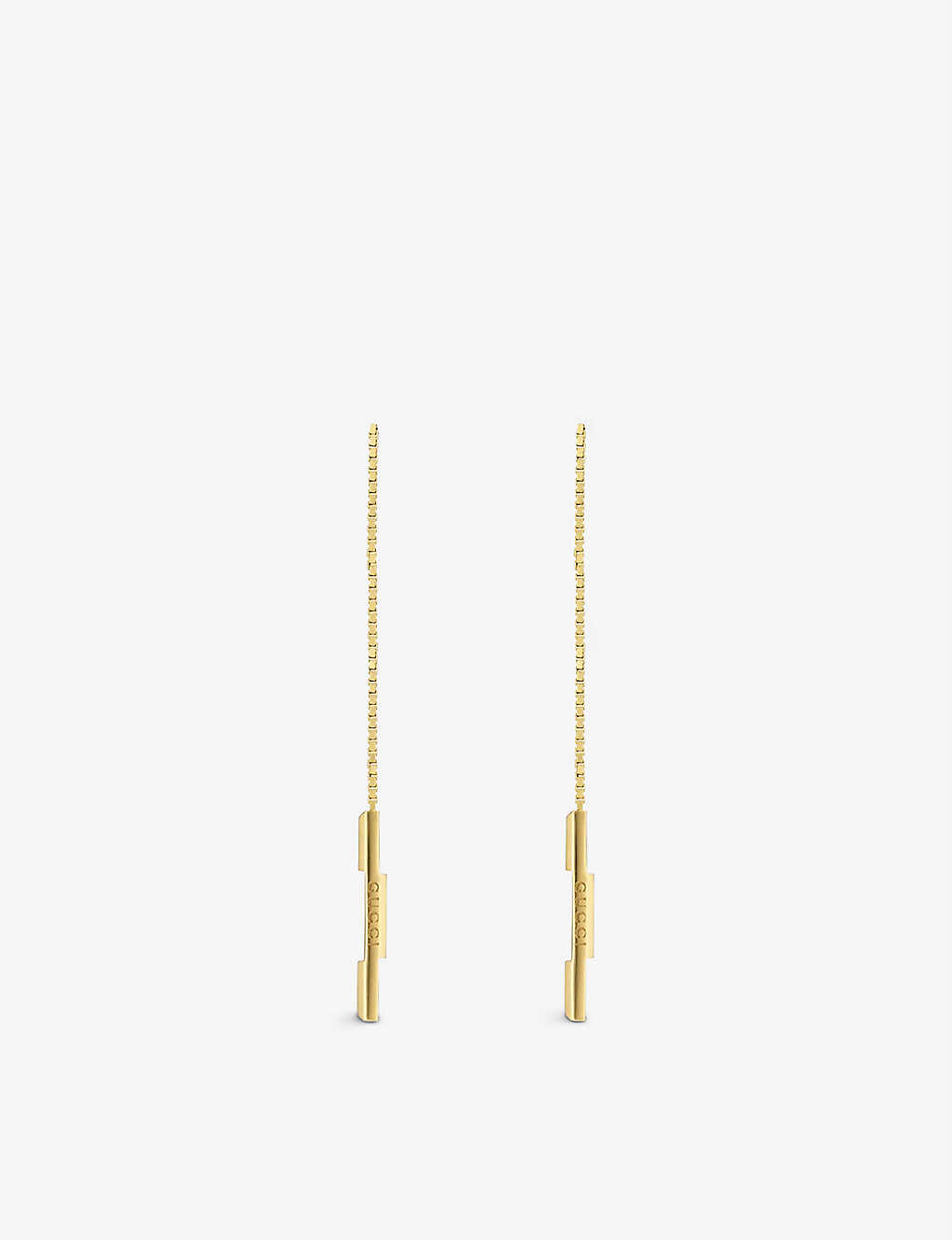 Link to Love 18ct yellow-gold bar-pendant earrings(9281492)