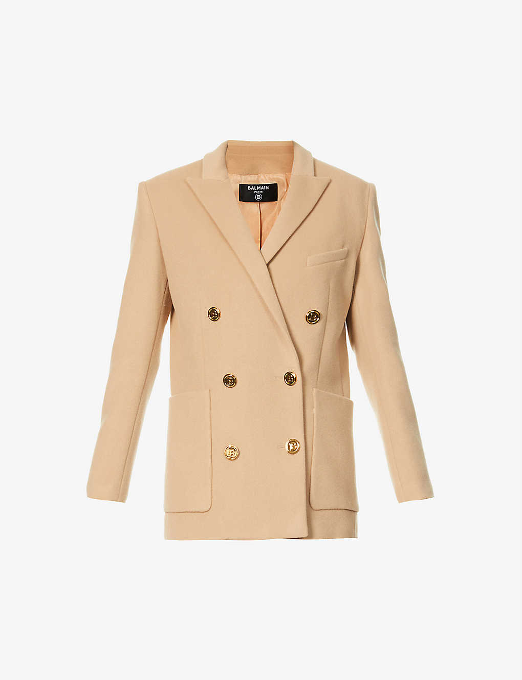 Oversized double-breasted wool and cashmere-blend blazer(9330737)